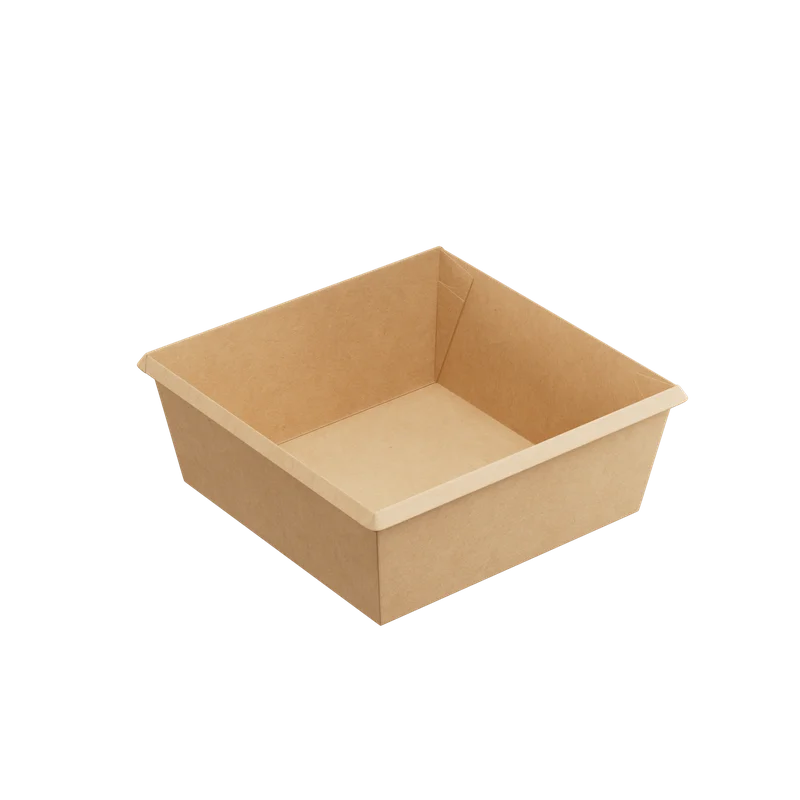 Контейнер (1ЕА, OneClick bottom 1250/b, без крышки, крафт, 1250 мл, 165/165*145/145*65 мм, 50 шт/упак, 6 упак/кор, OCbot1250/b)