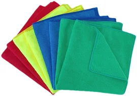 Салфетки (микрофибра, 29*29 см, 200 гр/м2, зеленый цвет, 400 шт/кор, махра)