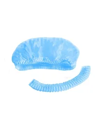 Шапочка (из нетканого материала с одной резинкой, Шарлотта, голубой цвет, 100 шт/упак, 10 упак/кор)