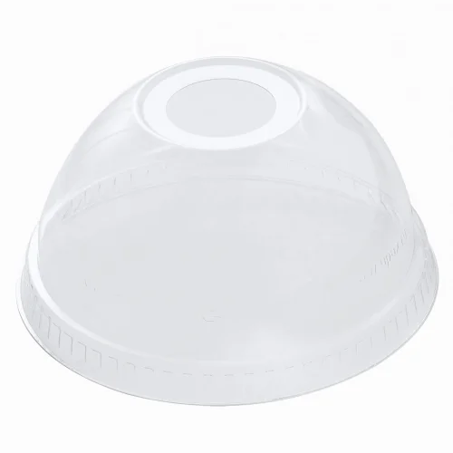 Крышка (Упакс-Юнити, для стаканов ПЭТ Шейкер, прозрачный цвет, D-95 мм, купольная с отверстием, 50 шт/упак, 20 упак/кор)