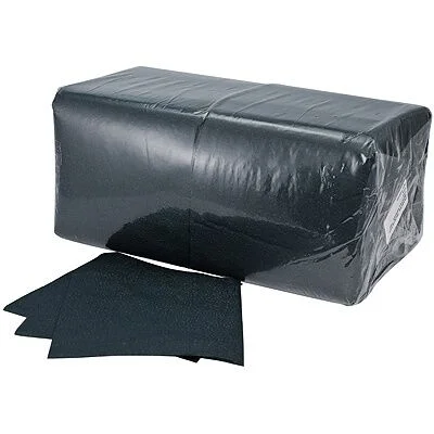 Салфетки бумажные (Биг-пак, 24*24 см, 1-сл., черный цвет, 400 шт/упак, 15 упак/кор, С24-15/2)