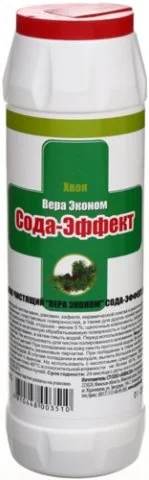Средство (порошок чистящий, Вера Эконом, Сода-эффект, Хвоя, 500 гр, 20 шт/упак., ТУБА, (цветная этикетка))