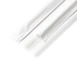 Трубочки (прямые, 8*240 мм, прозрачный цвет, 250 шт/упак, 10 упак/кор, в бумажной инд. упаковке)