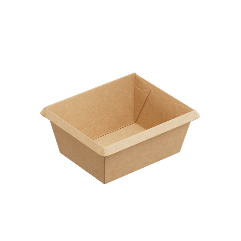 Контейнер (1ЕА, OneClick Bottom 250/b, без крышки, крафт, 250 мл,  85/100*65/85*45 мм, 50 шт/упак, 18 упак/кор, OCbot250/b)