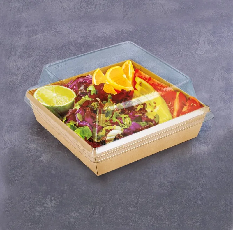 Контейнер (1ЕА, OneClick bottom 950/b, без крышки, крафт, 950 мл, 165/165*150/150*45 мм, 50 шт/упак, 6 упак/кор, OCbot950/b)