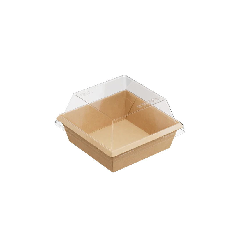 Крышка (1ЕА, пластик, OneClick lid 550/40, прозрачный цвет, 130/130/45 мм, 50 шт/упак, 8 упак/кор, OClid550/40)