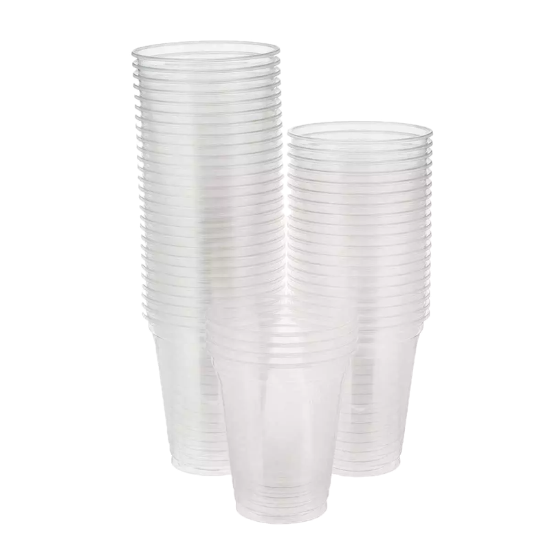 Стакан пластиковый (200 мл, прозрачный цвет, 100 шт/упак, 35 упак/кор)
