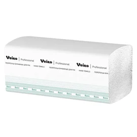 Полотенца бумажные (VEIRO, V-сложение, 1-сл, отбелен.макул., KV-104, 250 листов/упак, 20 упак/кор)