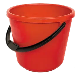 Ведро (10 л, 300*255 мм, мерная шкала, красный цвет, (321798))