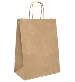 Пакет бумажный (крафт, с крученой ручкой, без печати, 260*150*350 мм, 25 шт/упак, 12 упак/кор)