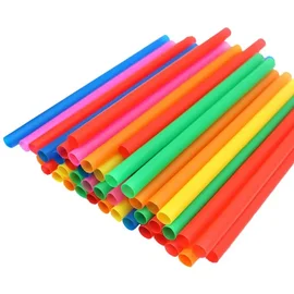Трубочки (прямые, 12*210 мм, цветные (ассорти), 125 шт/упак, 24 упак/кор)