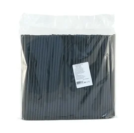 Трубочки (прямые, 8*240 мм, черный цвет, AVIORA, 250 шт/упак, 24 упак/кор, (401-981))