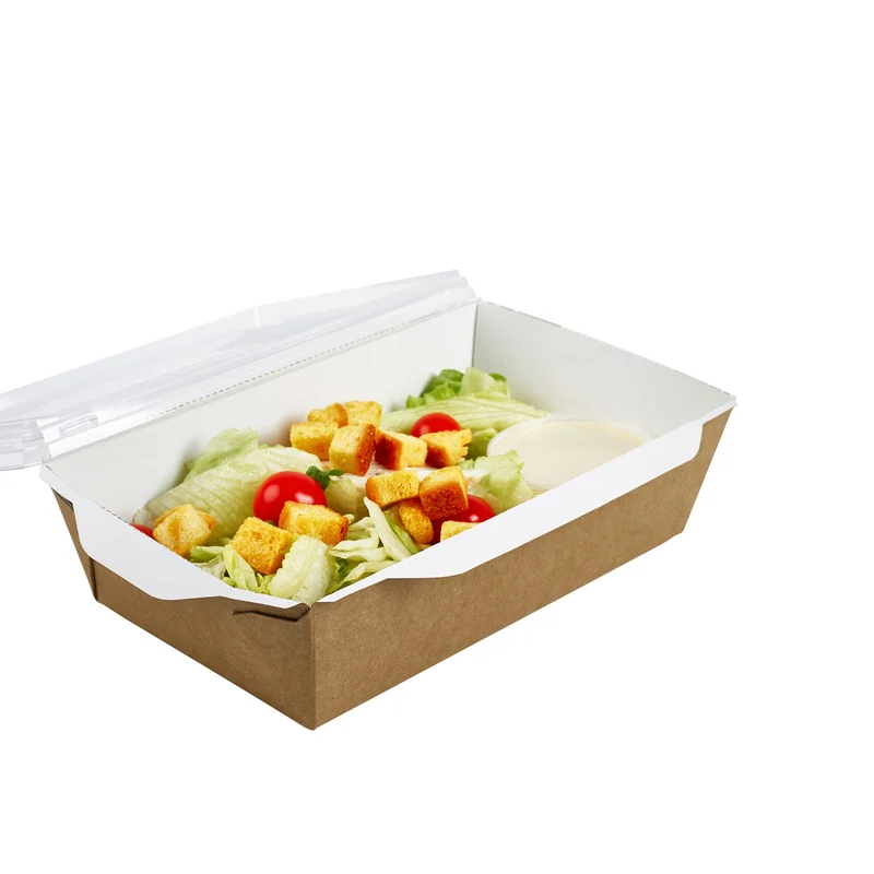 Контейнер (DoEco, OpSalad 1000, без крышки, крафт,  222/162/55 мм, 50 шт/упак, 6 упак/кор)