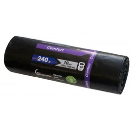 Мешки для мусора (ПНД, Glionni, 240л, черный цвет, 10 шт/рул, 25 рул/кор, Comfort)