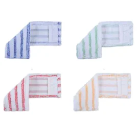 МОП микрофибра (40 см, карман, мягкий, белый цвет, зеленая полоса, арт. H40GR, 75 шт/кор)