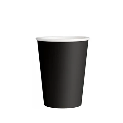 Стакан бумажный (одноразовый, 1 сл., черный цвет, без печати, 100/128 мл, 50 шт/упак, 20 упак/кор, (100072))