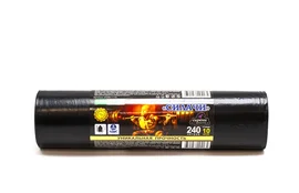 Мешки для мусора (ПВД, MirPack, 240л, 1100*1500, черный цвет, 40 мкм, 10 шт/рул, 8 рул/кор, Силачи, sil24011110)