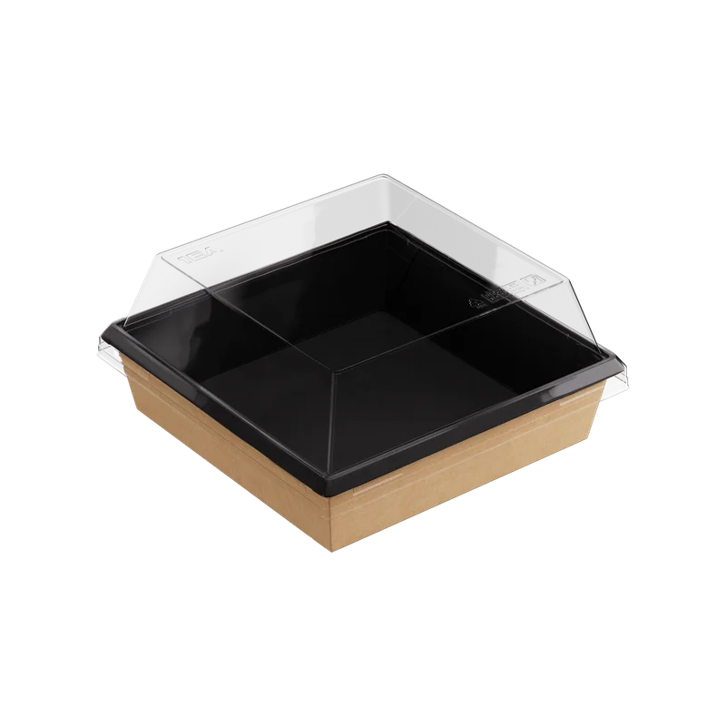 Крышка (1ЕА, пластик, OneClick lid 950-1250/40, прозрачный цвет, 165/165/40 мм, 50 шт/упак, 6 упак/кор, OClid950/40)